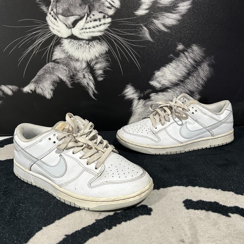 Nike Dunk Low Retro DV0831-101 Athletic Sneaker Mens 9 White Leather Basketball